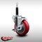 Service Caster 4'' SS Red Poly Swivel 3/4'' Expanding Stem Caster with Brake SCC-SSEX20S414-PPUB-RED-TLB-34 - alternate 3